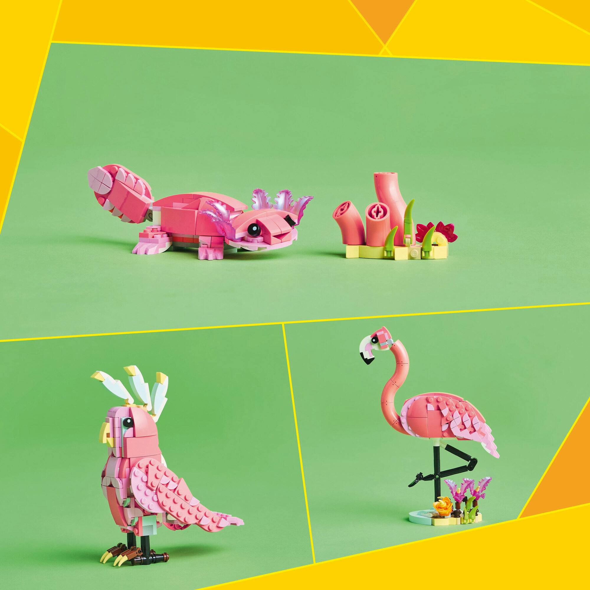 LEGO® Creator 3in1 Wild Animals: Pink Flamingo Animal Toy Playset 31170